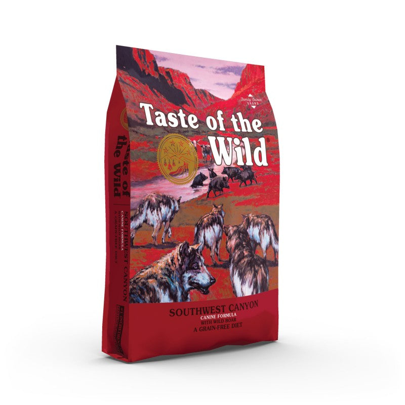 TASTE OF THE WILD Southwest Canyon, Mistreț, hrană uscată fără cereale câini 12.2kg