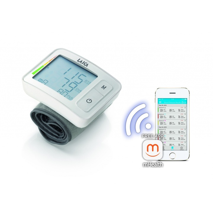 Tensiometru automat de incheietura Laica BM7003 Bluetooth