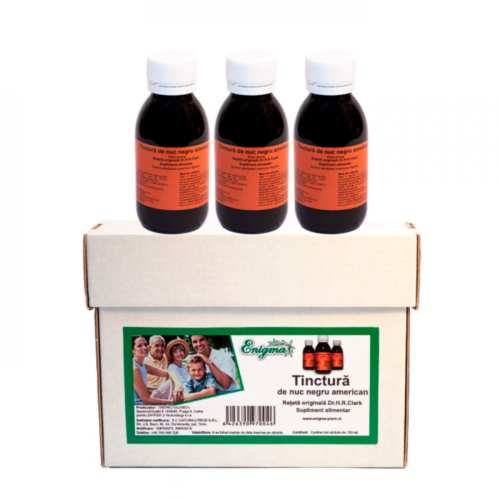 Tinctura din Coaja de Nuc Negru American – cutie cu 3x100 ml