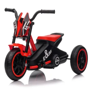 Tricicleta cu pedale pentru copii, Kinderplay G301, cadru metalic, rosie