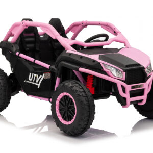 UTV electric pentru copii Kinderauto Dune-Buggy SPORT, 2 locuri, 800W, 24V 10Ah, scaune tapitate, roti moi EVA, roz