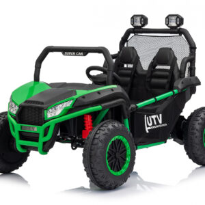 UTV electric pentru 2 copii, Kinderauto Dune-Buggy V2, 800W, 24V 10Ah, echipare premium, verde