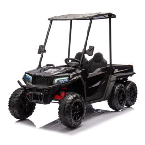 UTV electric pentru 2 copii, Kinderauto Gladiator, putere 180W, 12V, echpare PREMIUM, bluetooth, negru