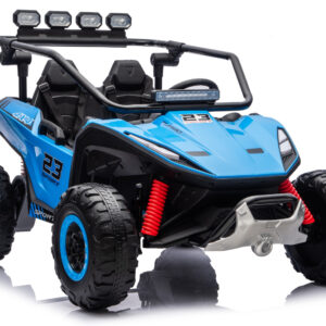 UTV electric pentru 2 copii Kinderauto Vector V2 Dune-Buggy, 220W, 12V, roti moi, scaun tapitat, echipat premium, albastru