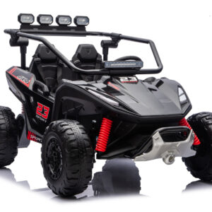 UTV electric pentru 2 copii Kinderauto Vector V2 Dune-Buggy, 220W, 12V, roti moi, scaun tapitat, echipat premium, negru