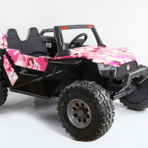 UTV electric pentru 4 copii, Kinderauto Buggy XXL , 500W 24V 14Ah, Pink camuflaj