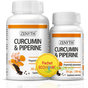 Pachet Curcumin & Piperine 500mg 60cps+30cps