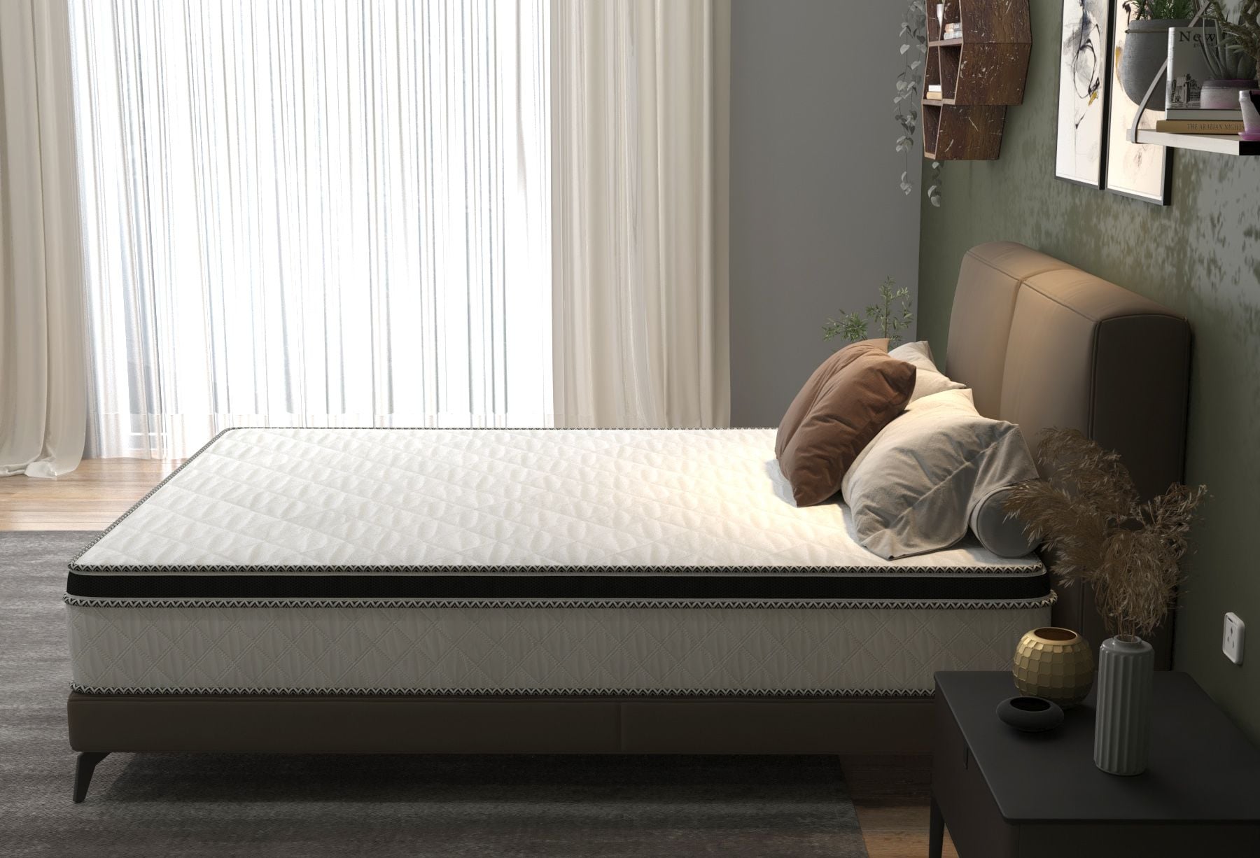 Saltea cu arcuri SomnART FERMO 140x200, înălțime 30 cm, superortopedica, husă matlasată, duritate ferma - Image 4