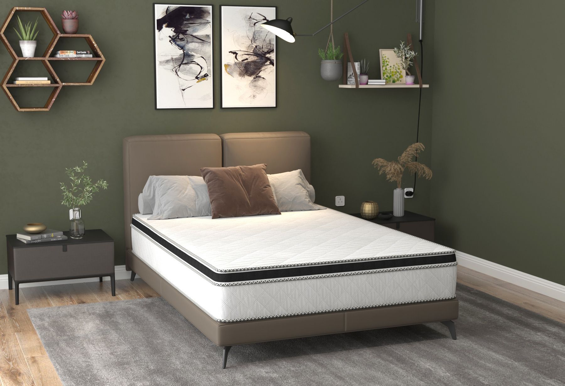 Saltea cu arcuri SomnART FERMO 140x200, înălțime 30 cm, superortopedica, husă matlasată, duritate ferma