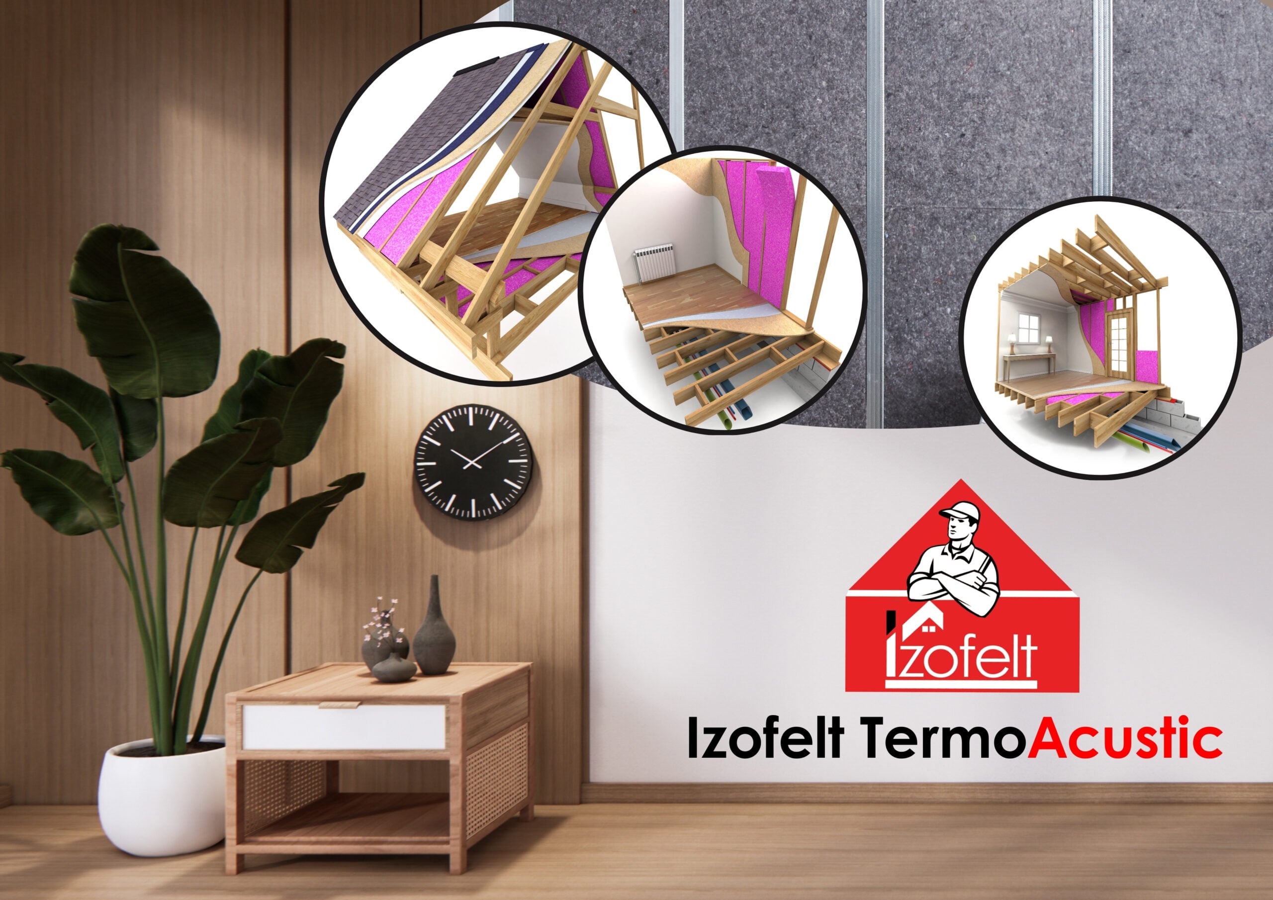 Placi izolatoare din poliester Izofelt TermoAcustic, izolare fonica/termica, 1000 x 600 x 100 mm, palet - 8 pachete, 28.8 m2 - Image 11