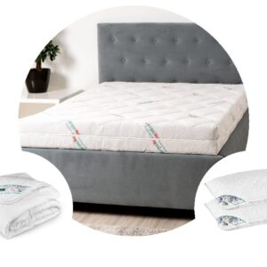 Pachet 1 Saltea HypoallergenicMed Antibacteria SomnART 180x200x18 cm + Pilota HypoallergenicMed 200×220 + 2 perne 50×70