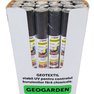 Bax 24 role Folie membrana geotextil agrotextil Geogarden, 100gr/mp, latime 1 m, lungime 12m/rola, suprafata 12mp/rola, suprafata totala 288 mp, negru