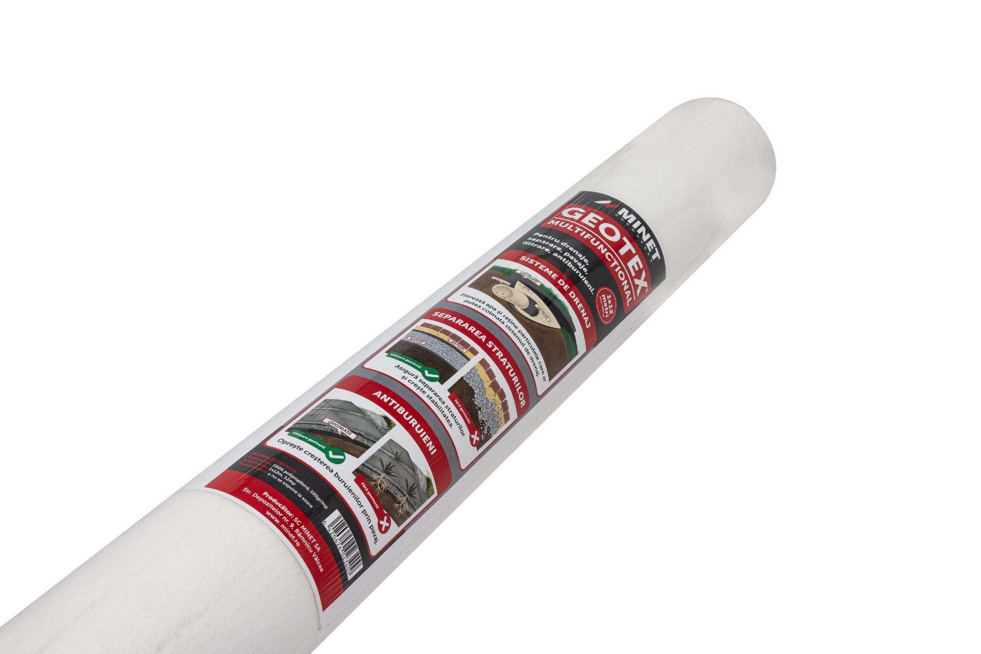 Pachet 96 x Folie membrana geotextil Geotex multifunctional, 100gr/mp, latime 1 m, lungime 12m/rola, suprafata 12mp/rola, suprafata totala 1152 mp - Image 13