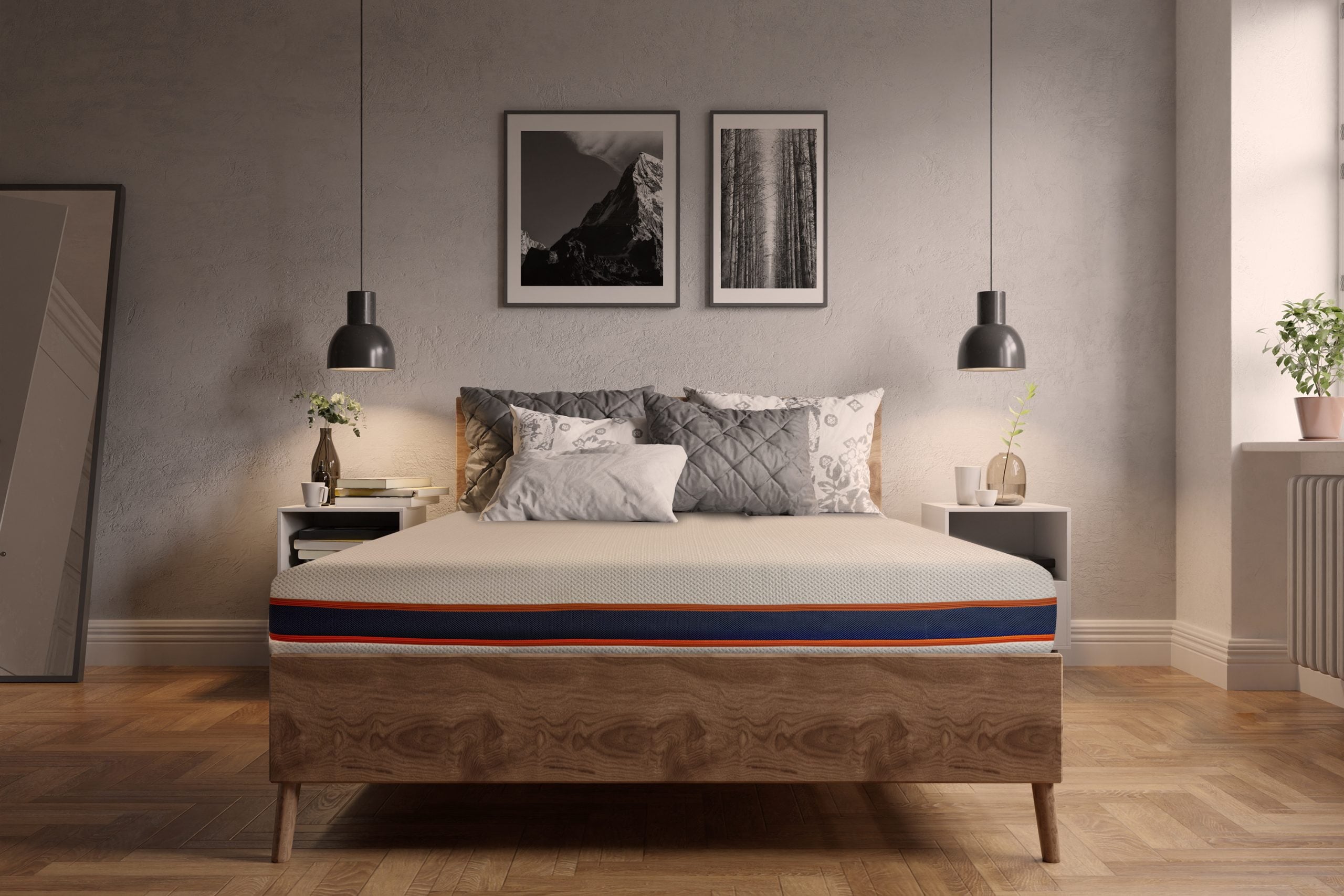 Saltea cu memorie și arcuri individuale Somnexpert AirCool HD Pocket Spring 160x200, înălțime 24 cm, husă detașabilă, fermitate medie