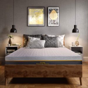 Saltea cu memorie și arcuri individuale Somnexpert Silver Evolution Pocket Spring 140×200, înălțime 24 cm, husă detașabilă, fermitate medie
