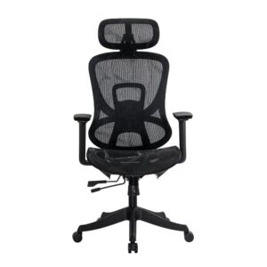 Scaun de birou ergonomic negru din mesh cu brațe reglabile 3D SYYT 9518
