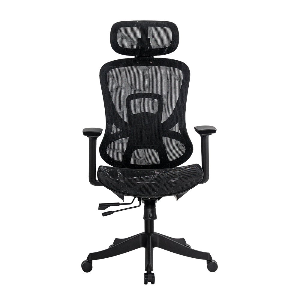 Scaun de birou ergonomic negru din mesh cu brațe reglabile 3D SYYT 9518