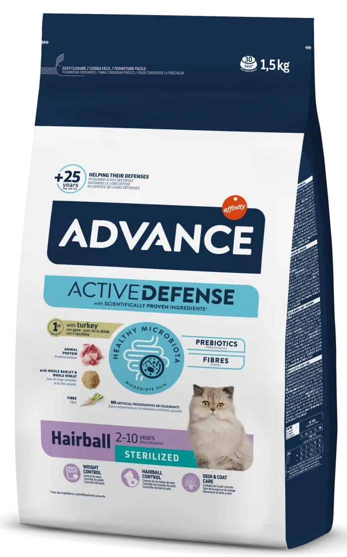 Advance Cat Sterilised Hairball Curcan/Orz 1.5 kg