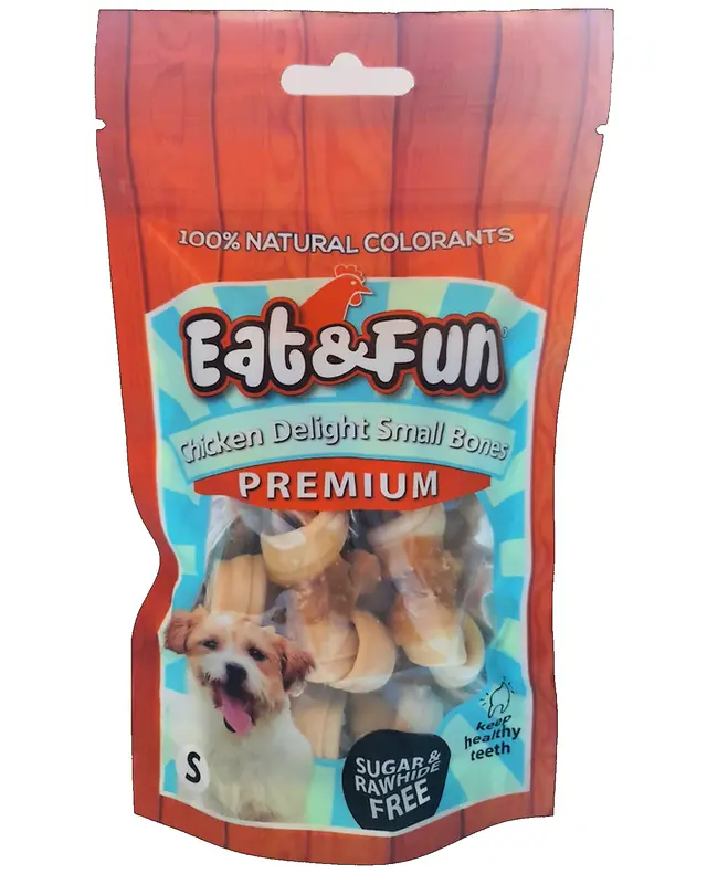 Eat&Fun Recompense Caini Chicken Delights Small Bones 105 G
