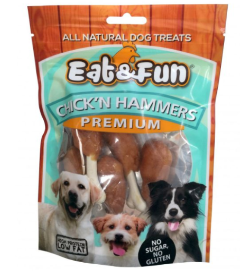 Eat&Fun Recompense Caini Chick’n Hammers 100 g