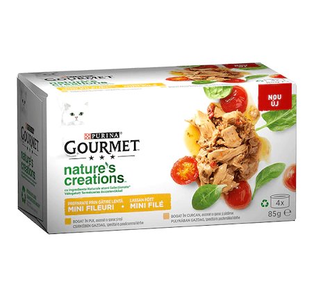 Gourmet Nature`s Creation Pui/Curcan 4×85 g