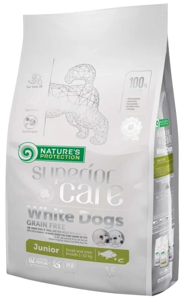 Nature’s Protection Superior Care White Dogs Grain Free White Fish Junior Small&Mini Breeds 1,5 KG