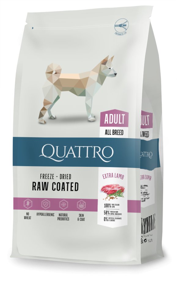 Quattro Dog Adult Miel/Orez All Breed 12 Kg