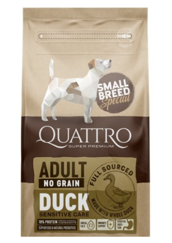 Quattro Dog Small Breed No Grain Adult Rata 1.5 kg