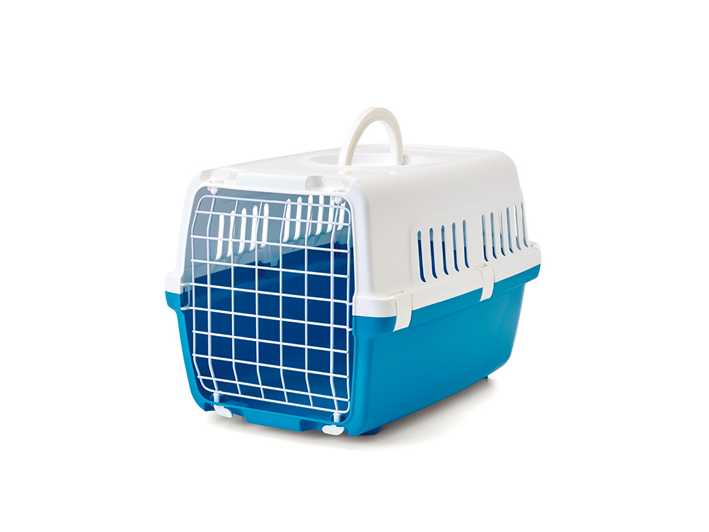 Savic Cusca Transport Zephos 1 Alb/Albastru Cu Usa De Metal