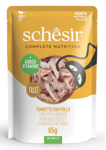 Schesir Cat Plic Ton/Pui In Jelly 85 g