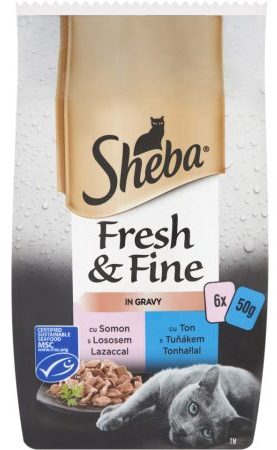 Sheba Minipouch Selectii De Somon/Ton 6 X 50 g
