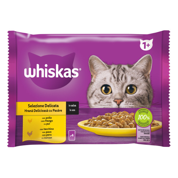 Whiskas Plic Selectii Pasare In Sos 4×85 G