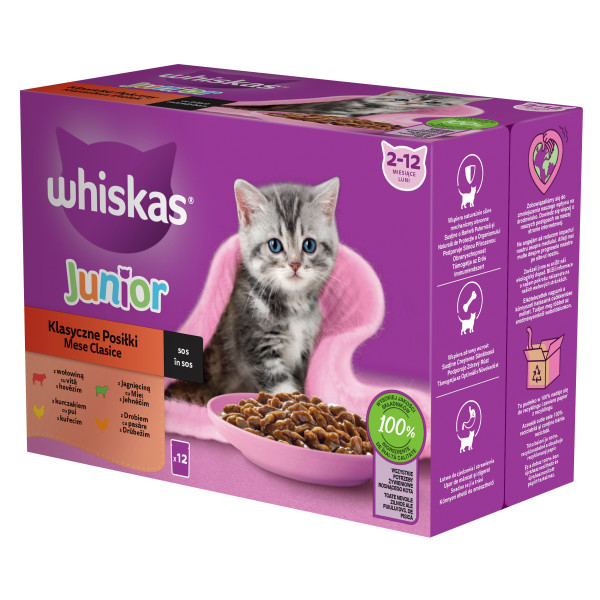 Whiskas Plic Selectii Vita/Pui/Pasare/Miel 12×85 G
