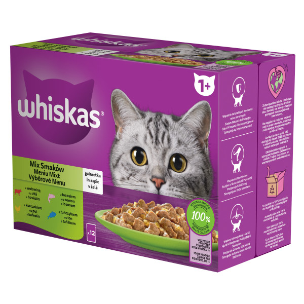 Whiskas Plic Selectii Vita/Pui/Somon/Ton 12×85 G