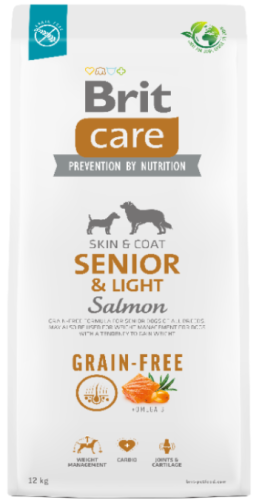 Brit Care Dog Grain-Free Senior & Light Somon – 3-kg