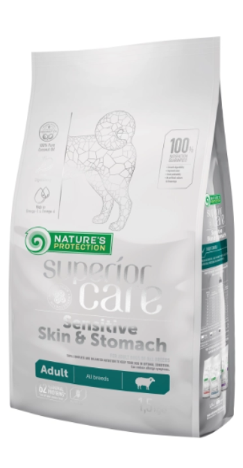 Nature’s Protection Superior Care Sensitive Skin&Stomach Lamb Adult All Breed 1.5 Kg