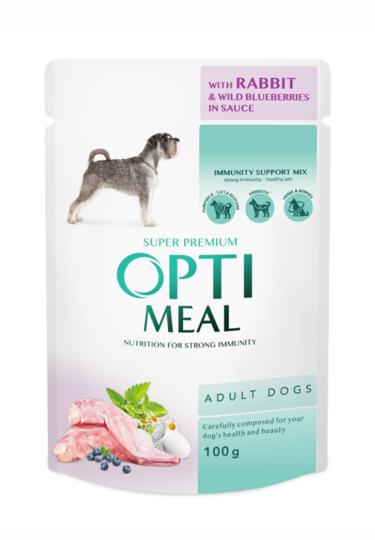 Optimeal Caine Plic Iepure Si Afine 100 g