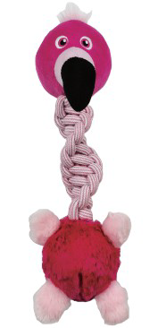 PAIATZE DOG FLAMINGO BRAIDED NECK S-23-0363