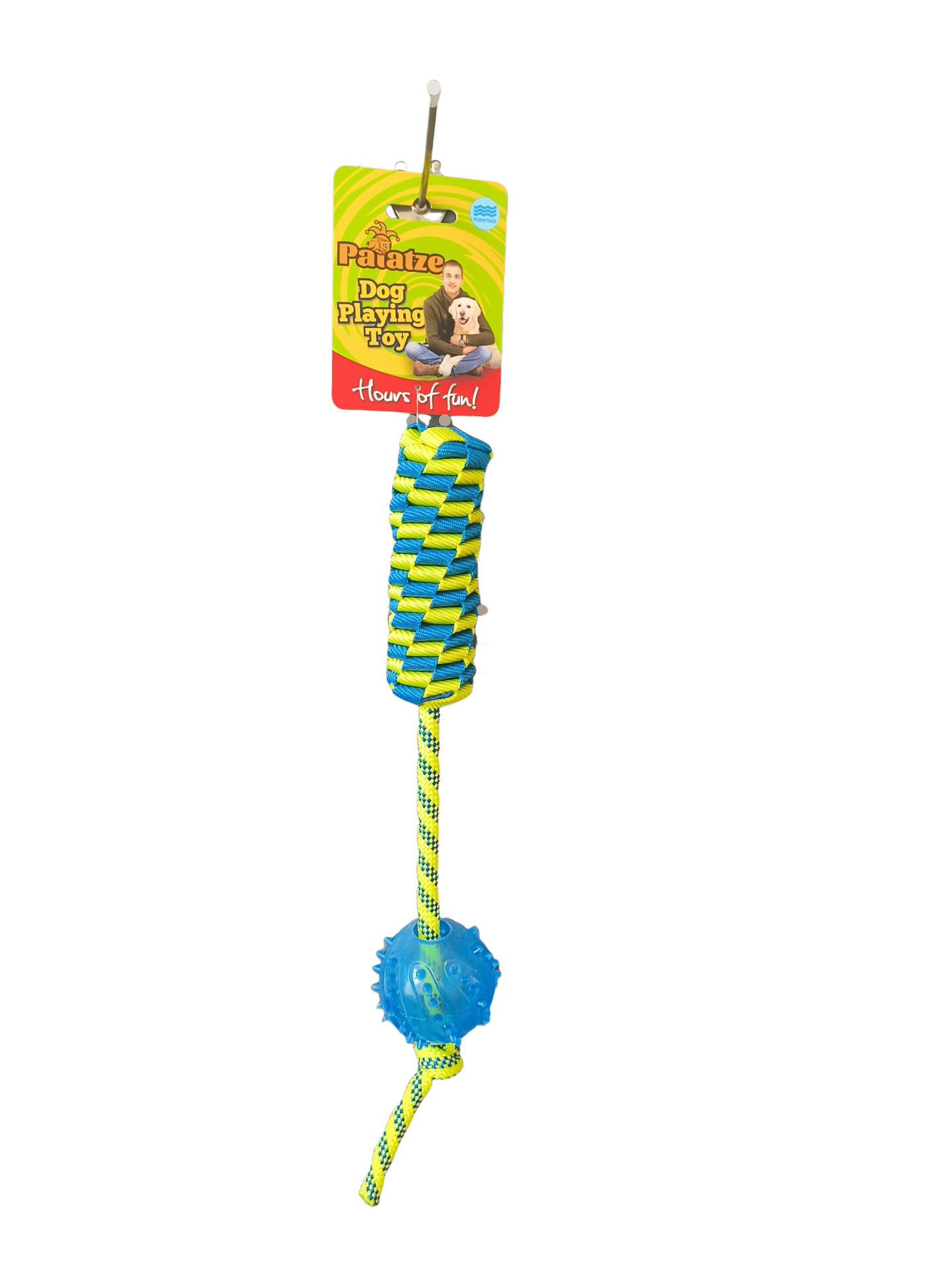 PAIATZE DOG FLOATING WEBBING ROPE TPR BALL 40 CM