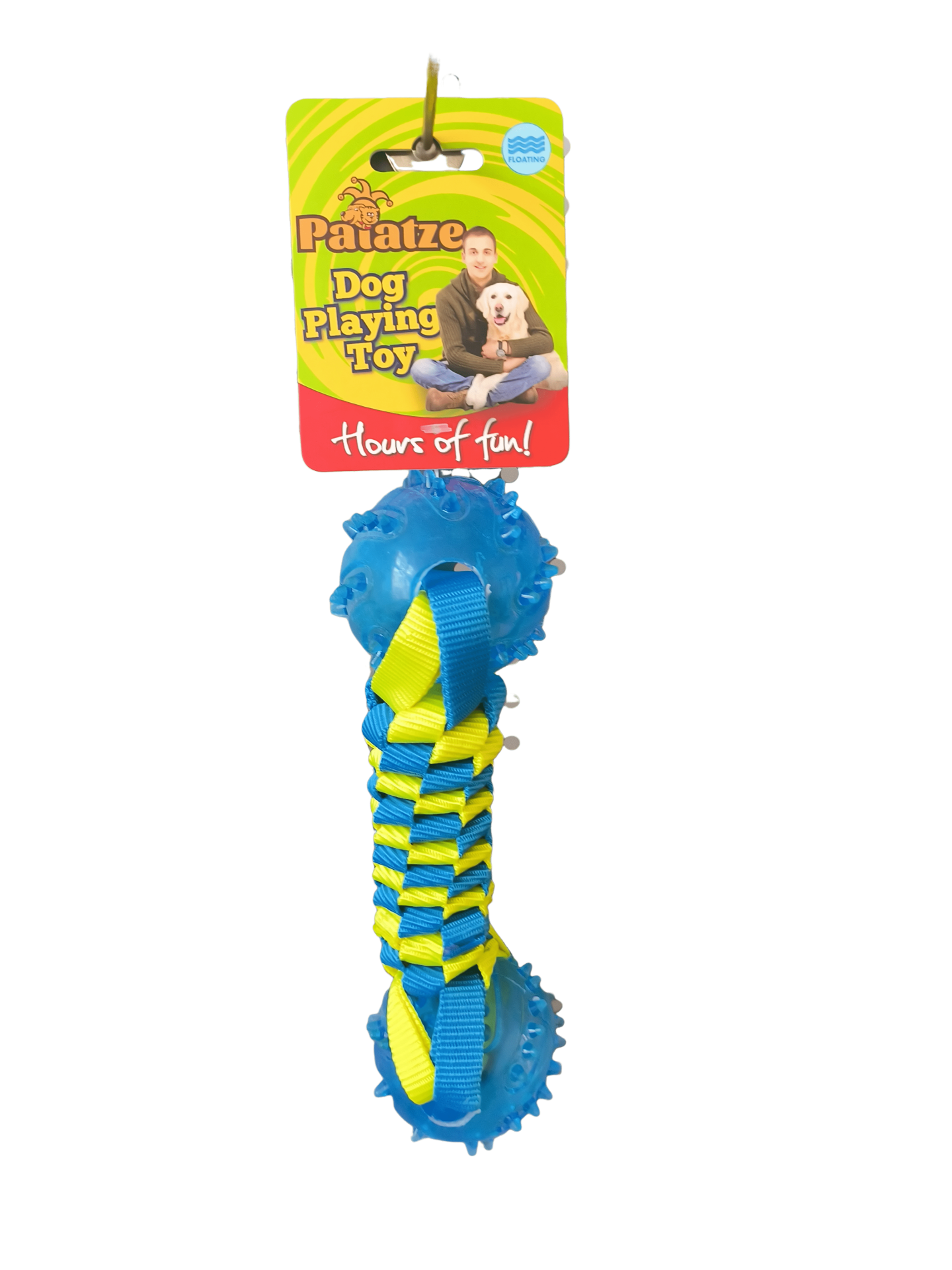 PAIATZE DOG FLOATING WEBBING TPR DUMBELL 22 CM